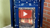 Gnome Direct Vent Gas Stove On Mid Burn